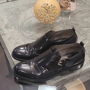 COSTUME NATIONAL MONK STRAP ALL LEATHER DRESS SHOES 7